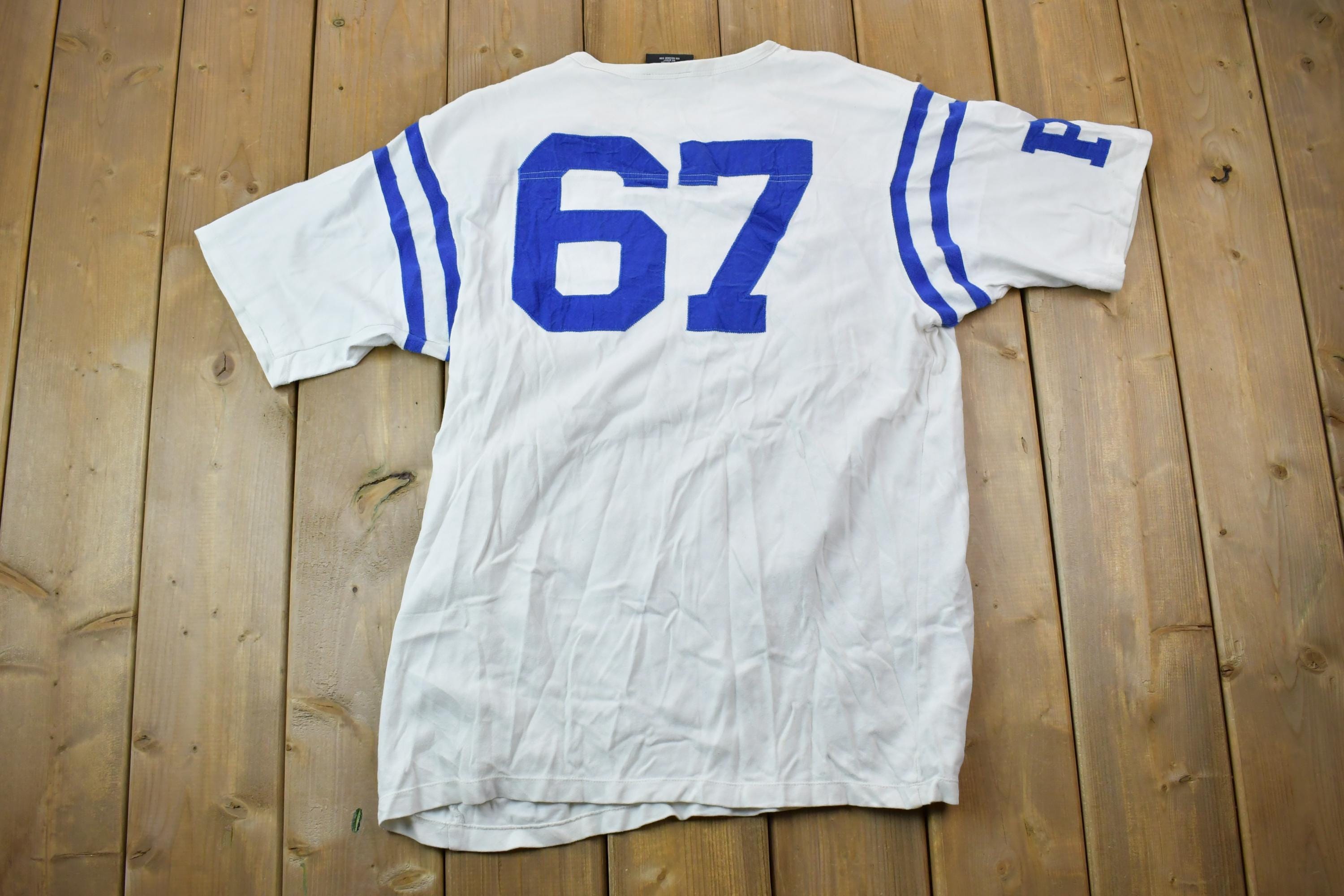 Vintage 1990s Polo Jeans Co Ralph Lauren 67 Graphic Football T-Shirt
