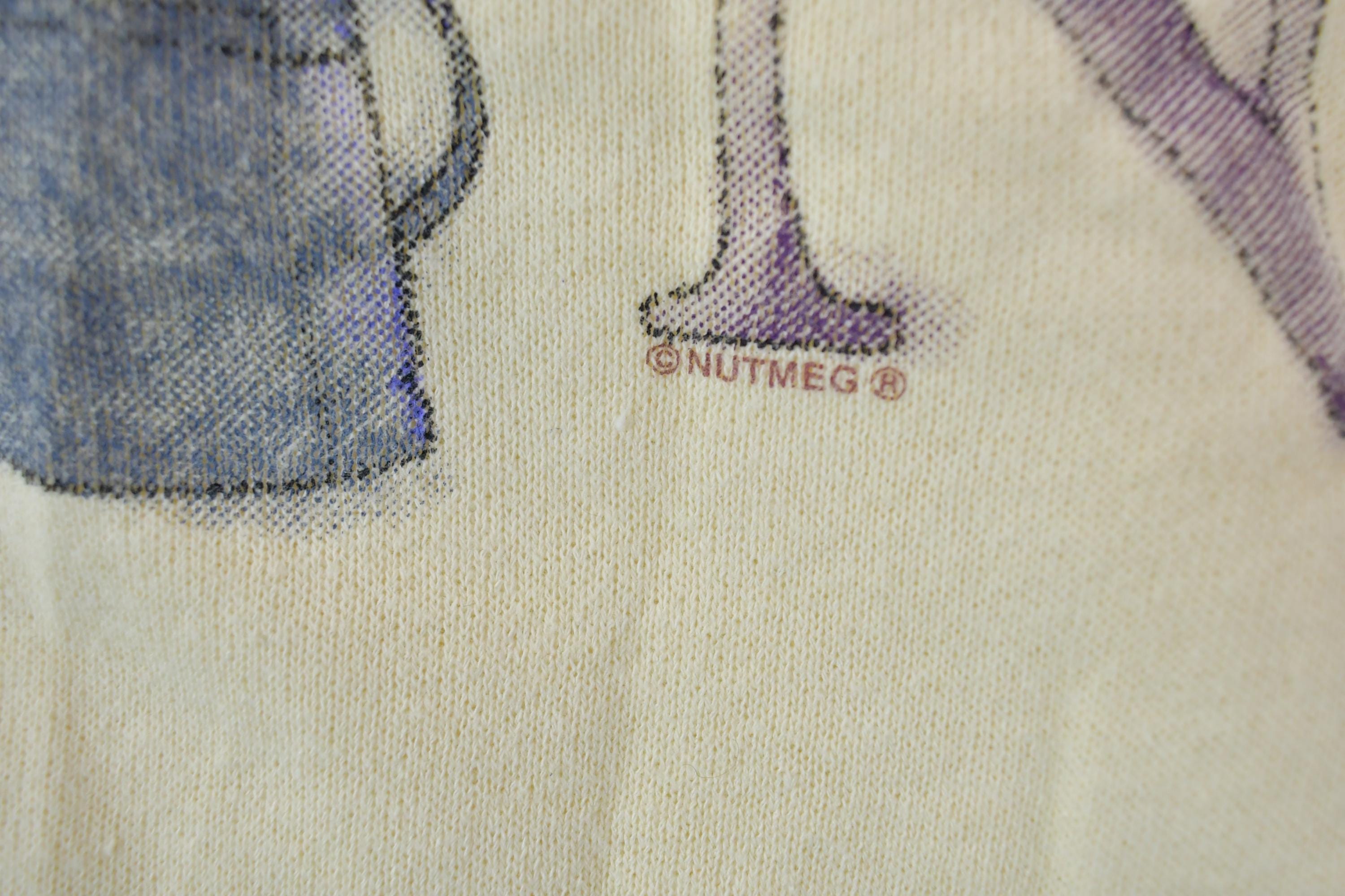 Vintage 1990s Garden Tools Cute Crewneck Nutmeg Sweater