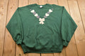 Vintage 1990s Jerzees Embroidered Hearts Crewneck Sweatshirt