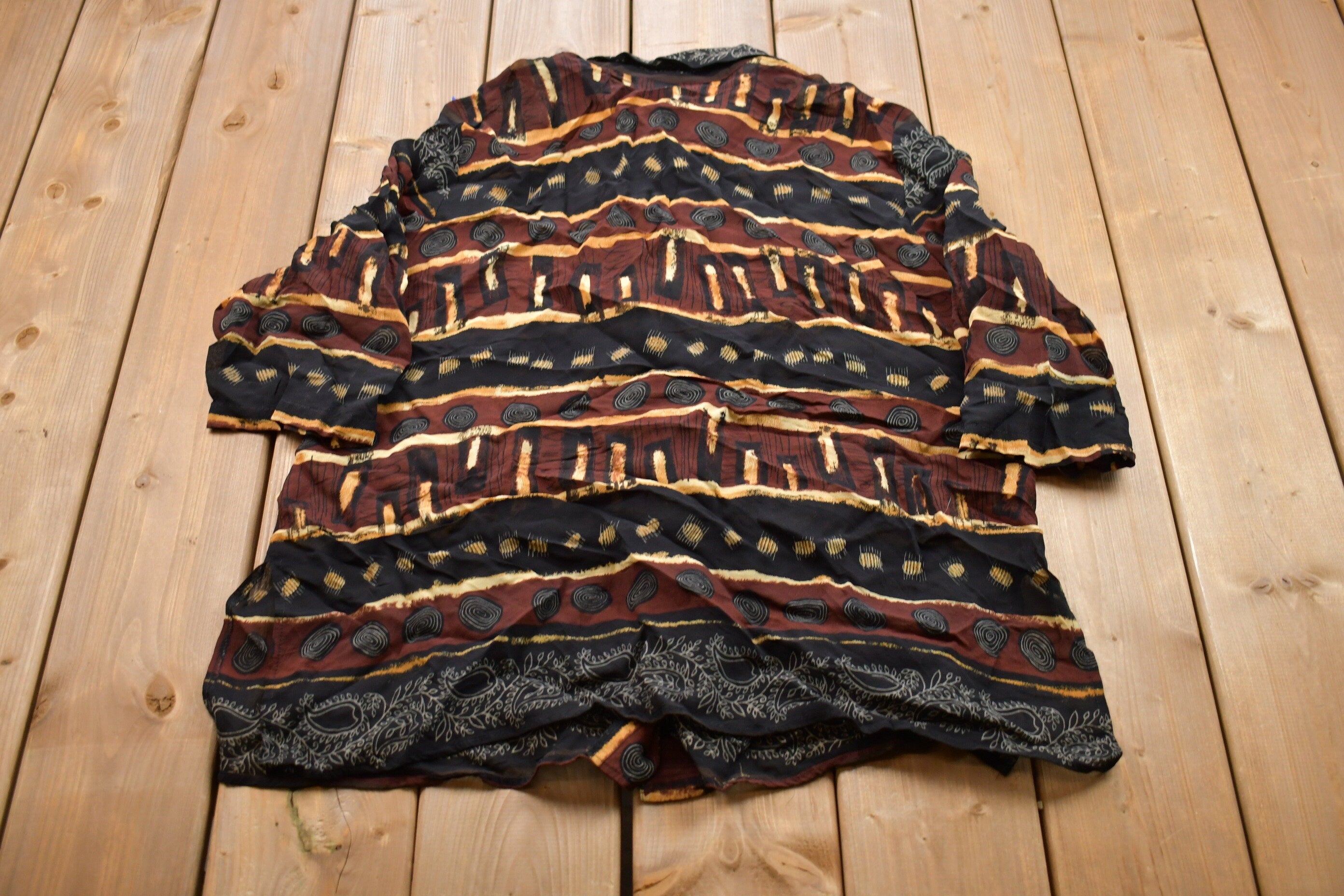 Vintage 1990s Maggie McNaughton All Over Print Shirt