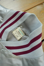 Vintage 1990s Jim 7 Dons School Of Fishing Snap Button Satin Jacket Made In USA