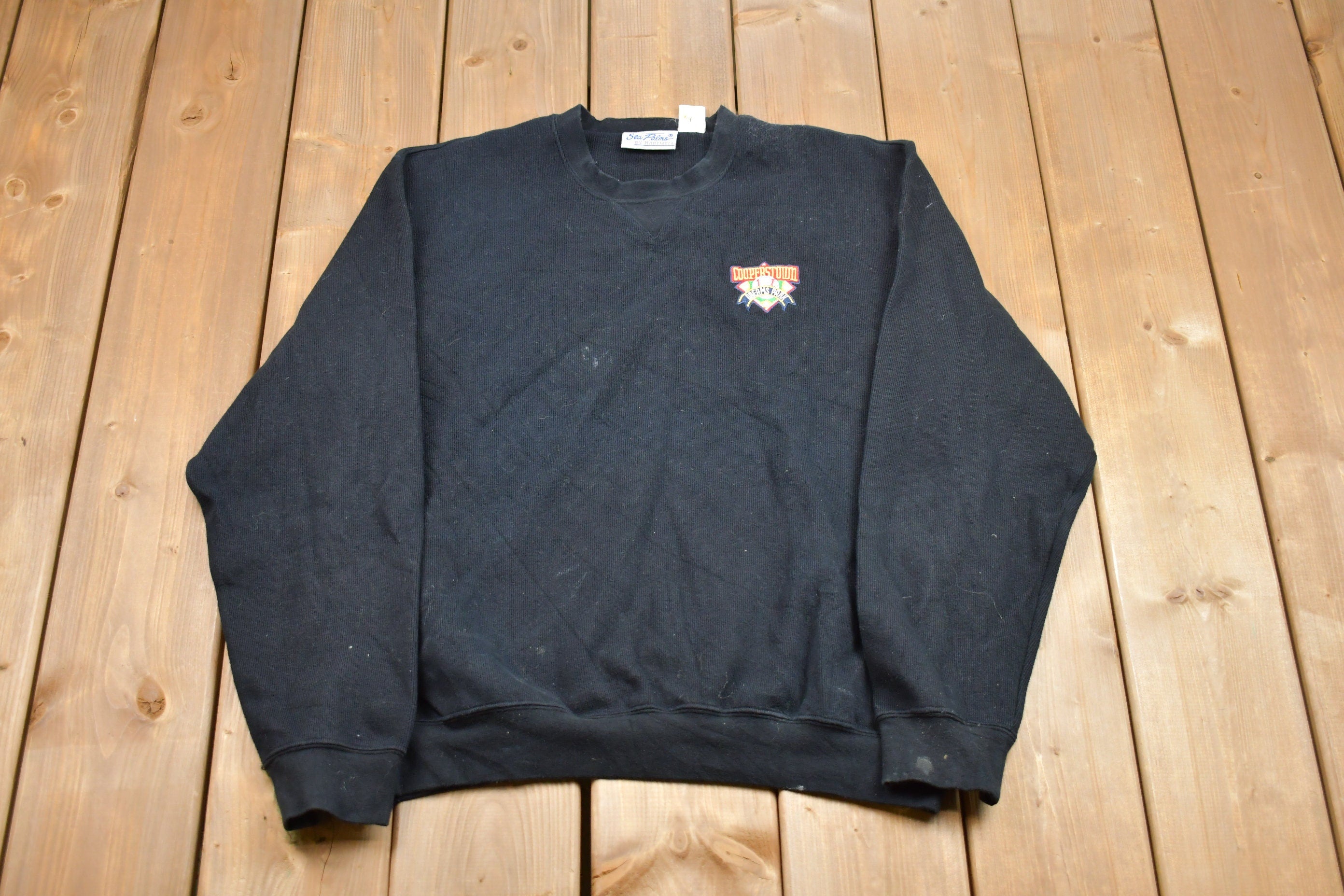 Vintage 1990s Sea Palms Cooperstown Crewneck Sweatshirt