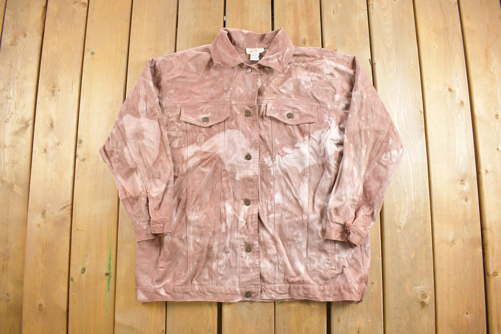 Vintage 1990s Hunters Run Bleached Jean Jacket