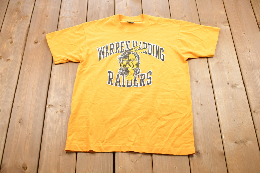 Vintage 1990s Warren Harding Raiders Graphic T-Shirt