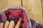 Vintage 1980s Allen Wickfield Plaid Wool Flannel Button Up Shirt Men's Small