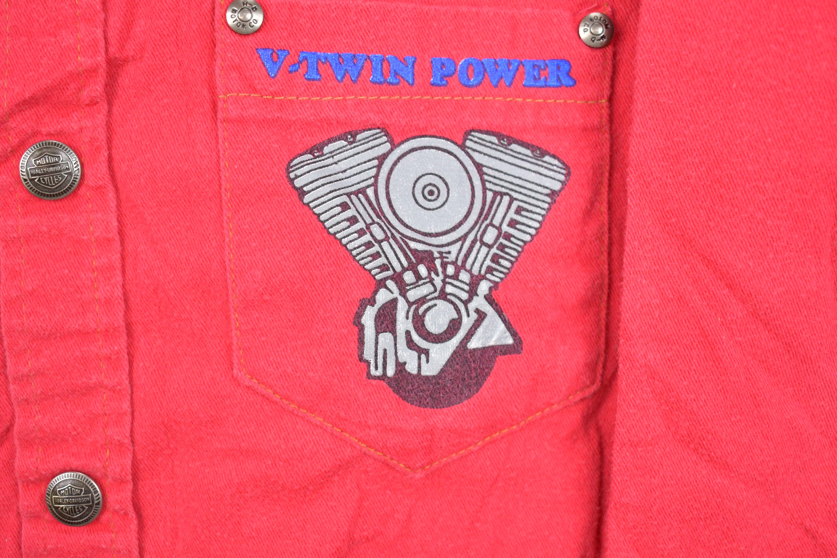 Vintage 1990s RARE Harley Davidson Youth Button Up Shirt
