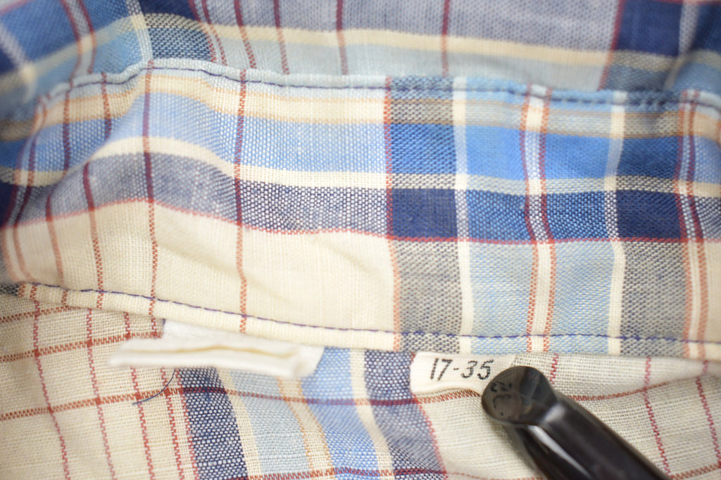 Vintage 1990s Sears Western Wear Plaid Button Up Western Shirt