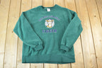 Vintage 1990s Tigger The One And Only Disney Fleece Crewneck  Vintage Sweatshirt  Vintage Disney  Mickey  Embroidered  Made In USA
