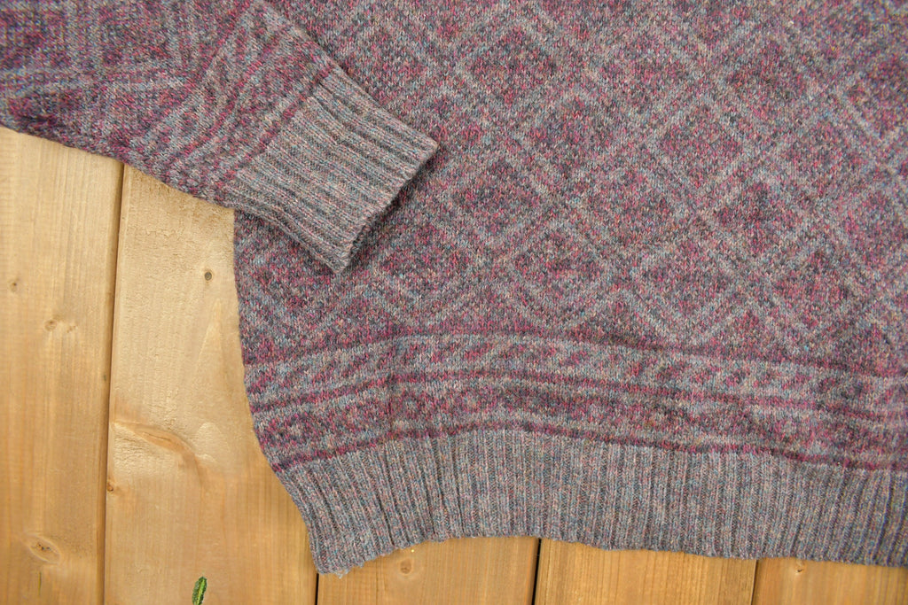 Vintage 1990s McGregor Geometric Patterned Crewneck Sweater