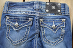 Vintage Y2K Miss Me Bedazzled Low Rise Jeans Size 26x32