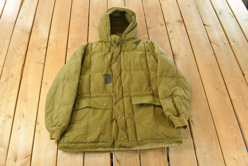 Vintage 1970s Eddie Bauer Goose Down Hooded Parka Jacket Men's Large