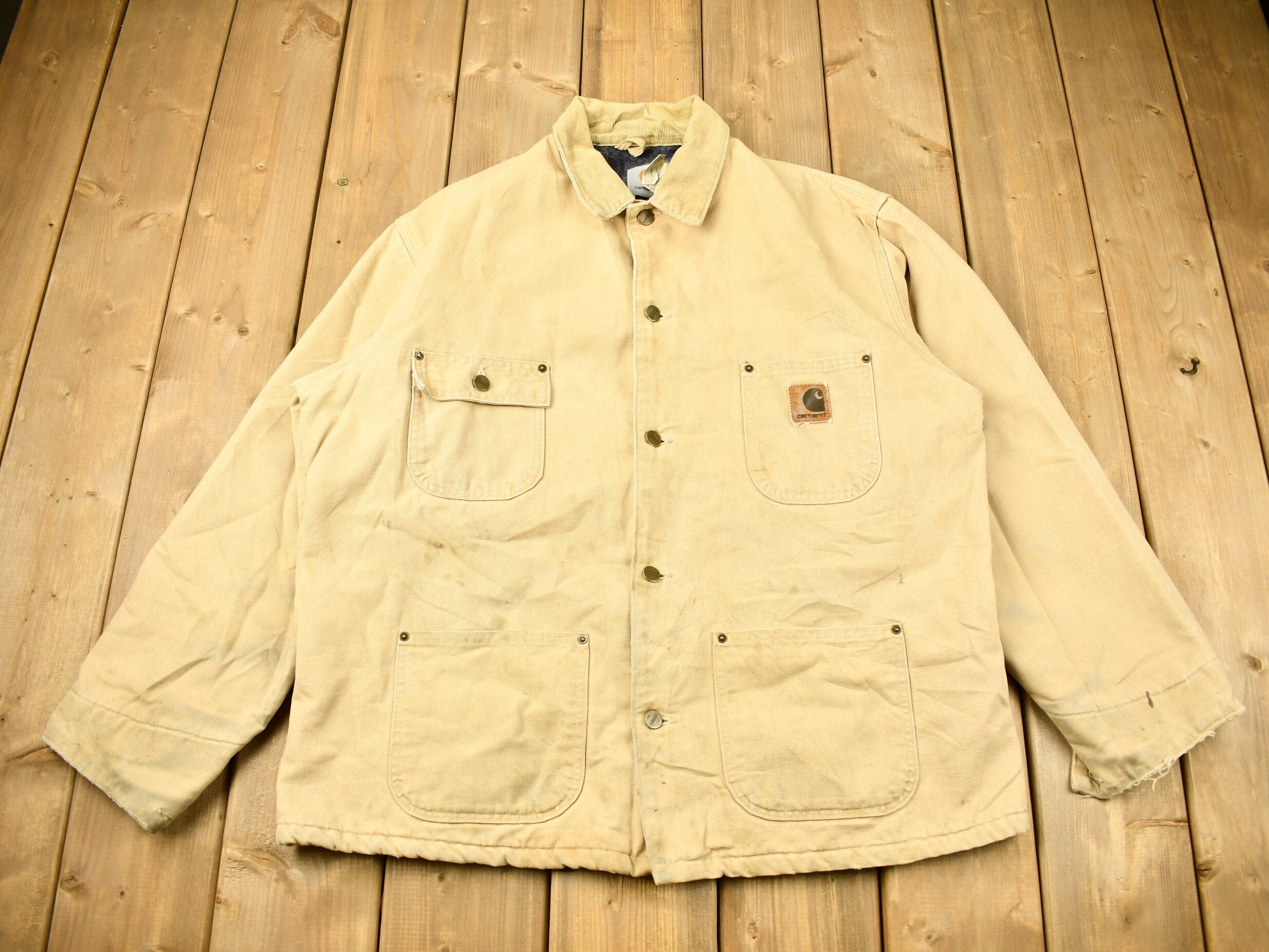 Vintage 1980s Tan Carhartt Chore Coat