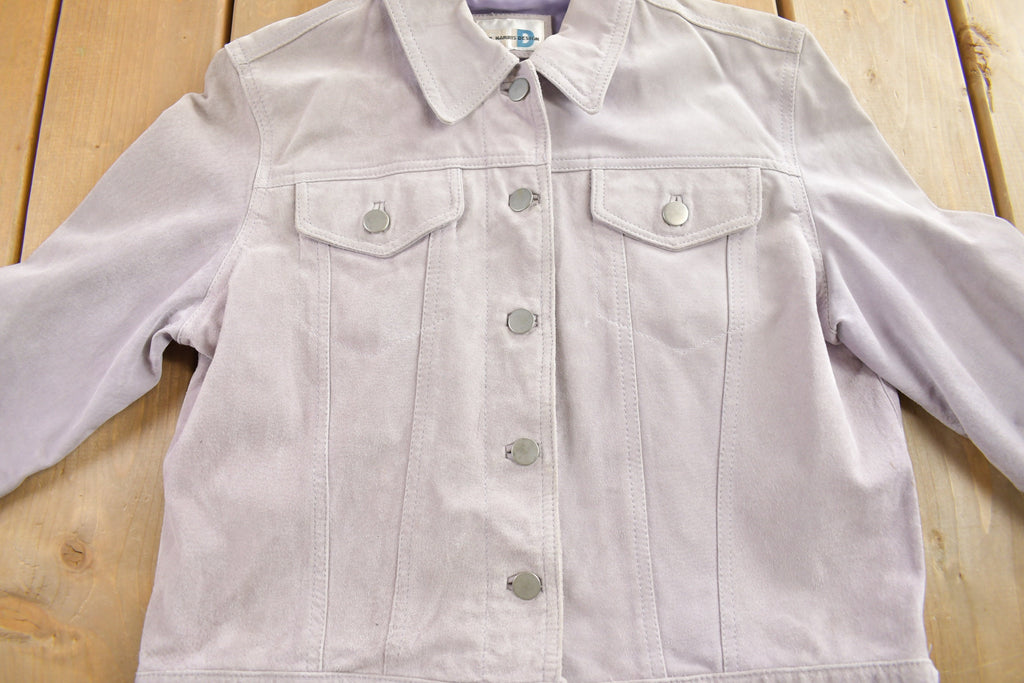 Vintage 1990s Paul Harris Designs Suede Trucker Jacket