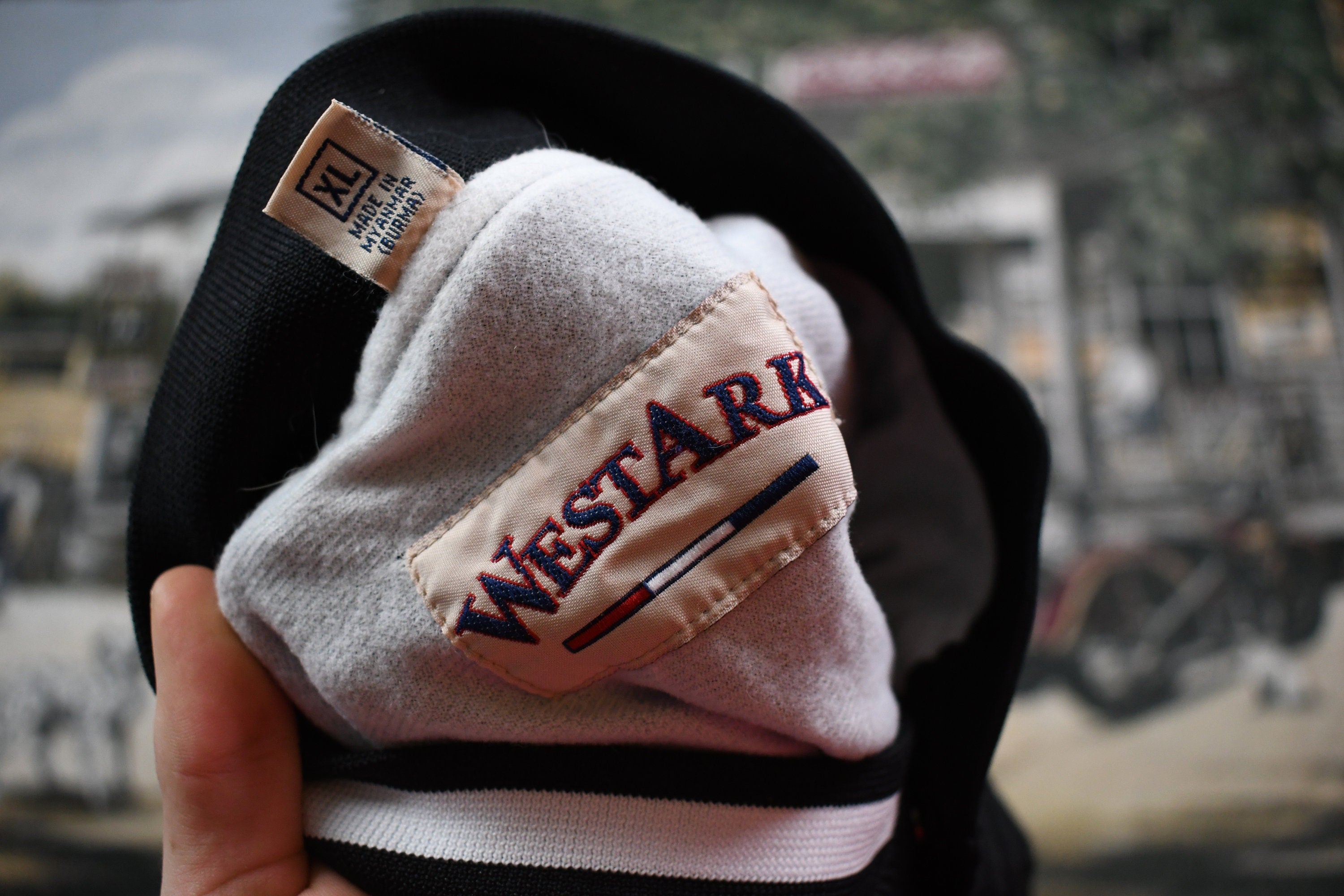 Vintage 1980s Earl's Bar Satin Bomber Windbreaker