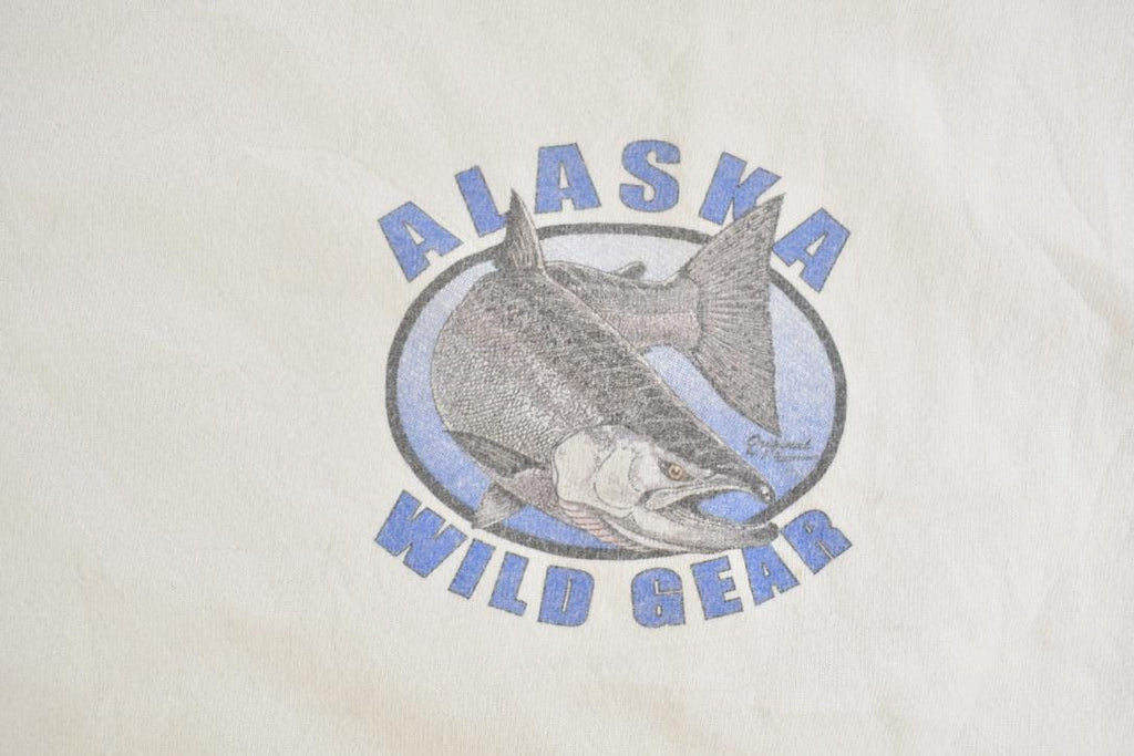 Vintage 1990s Alaska Wild Gear Salmon Fish Souvenir T-Shirt