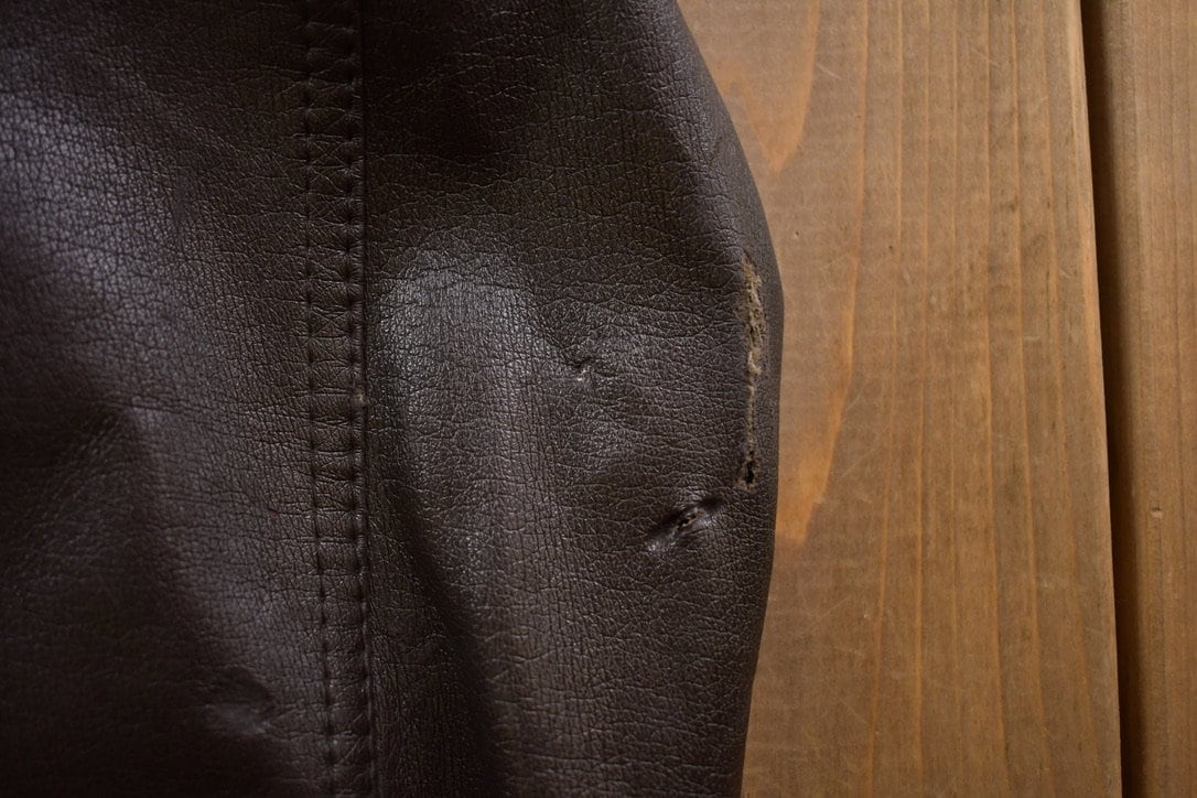 Vintage 1990s Christopher Rand Leather Varsity Jacket