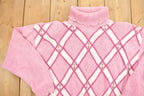 Vintage 1990s Floral Mock Neck Crewneck Sweatshirt