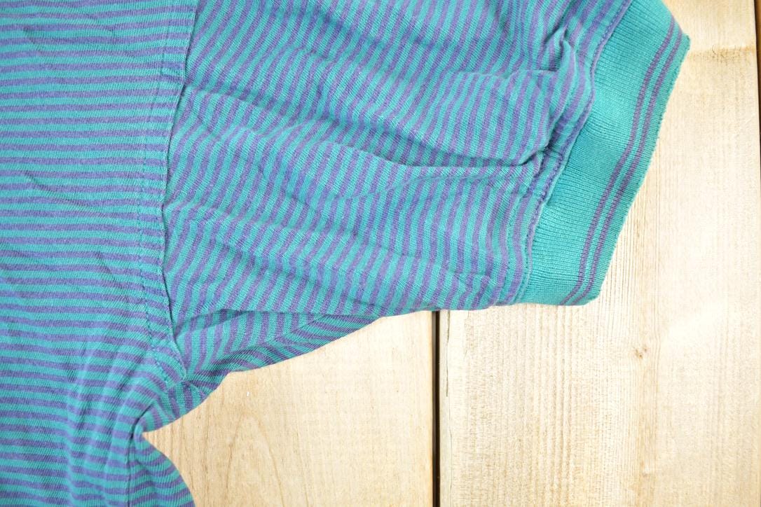 Vintage 1990s Structure Striped Grunge T-Shirt Mens Small