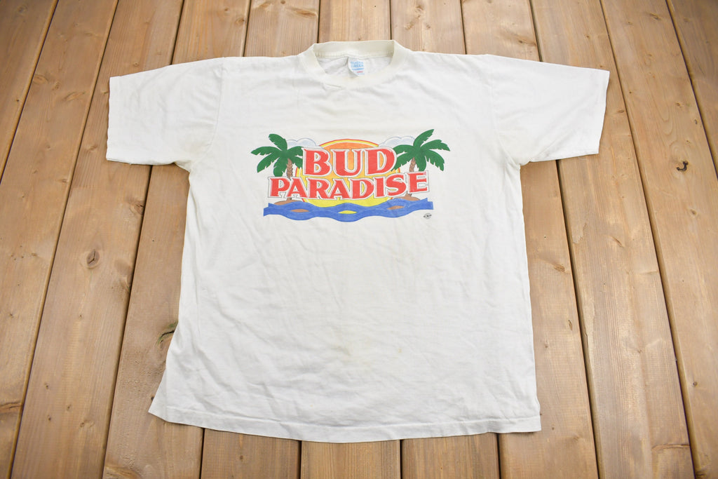 Vintage 1990s Beach Paradise Graphic Souvenir T Shirt