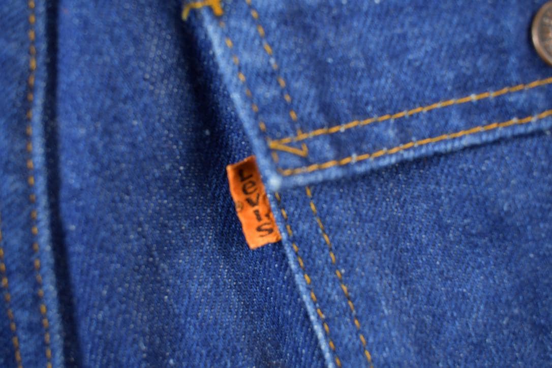 Vintage 1970s Levi's Bush Jeans Orange Tab 516 Denim Size 30 x 34