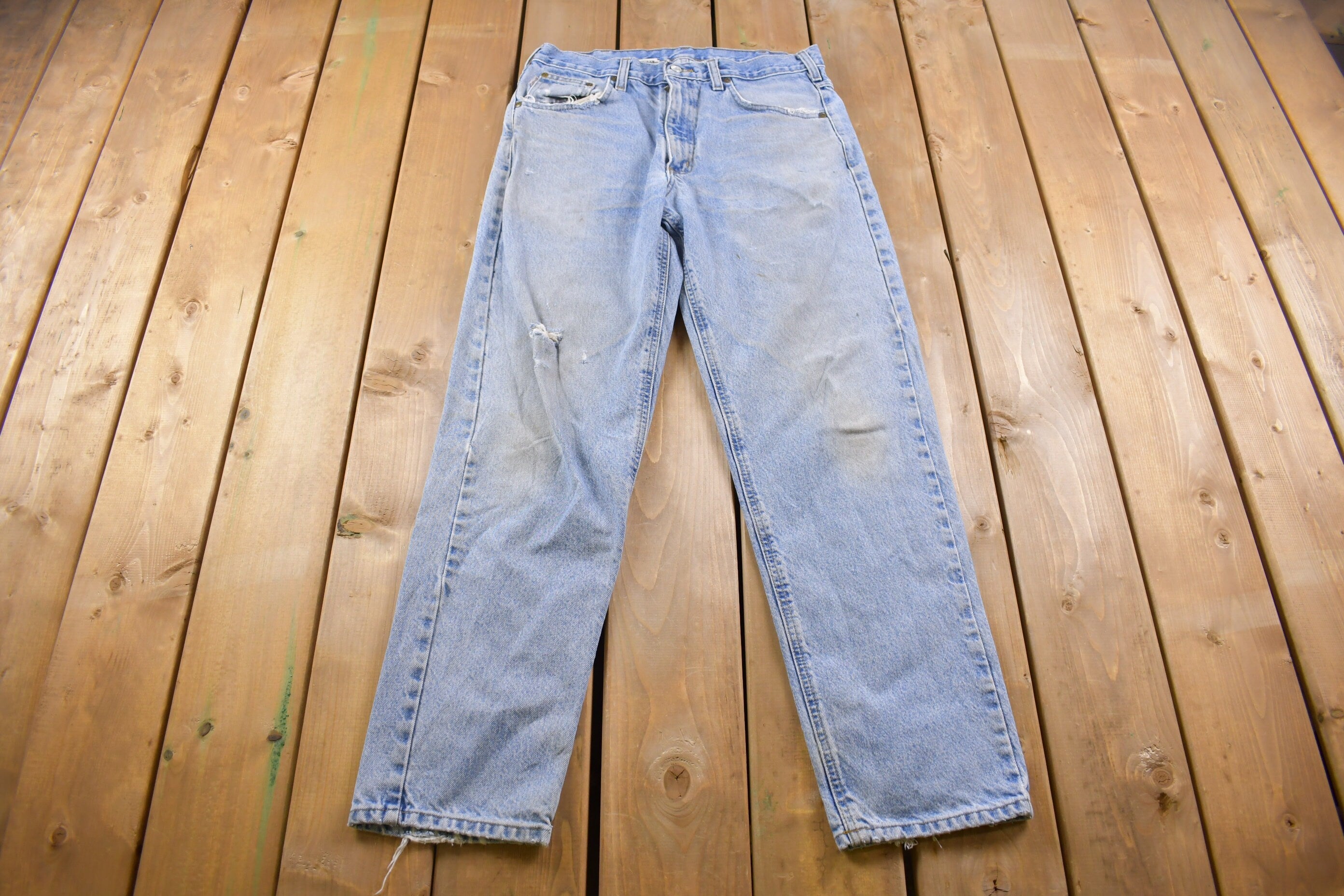 Vintage 1990s Carhartt Work Pants Size 32 x 31 90s Carpenter Pants Made In USA