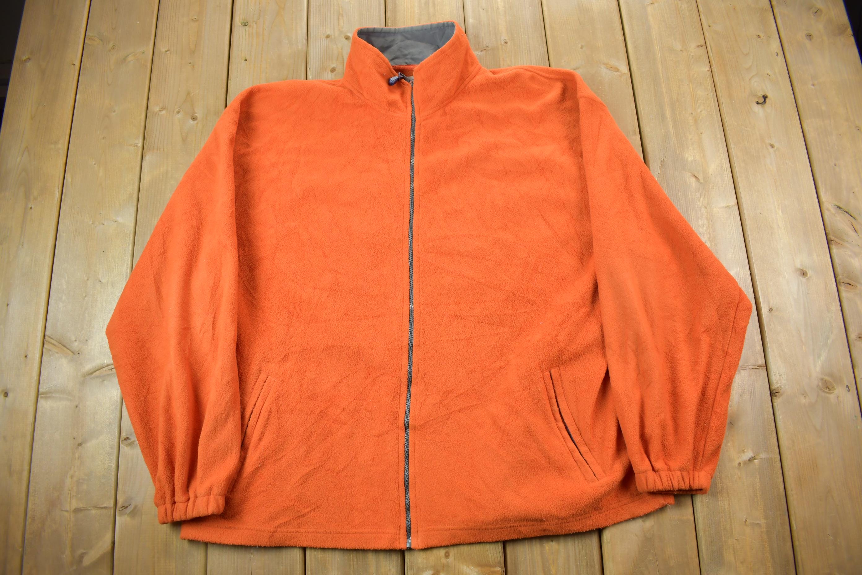 Vintage 1990s Orange Fleece Sweater