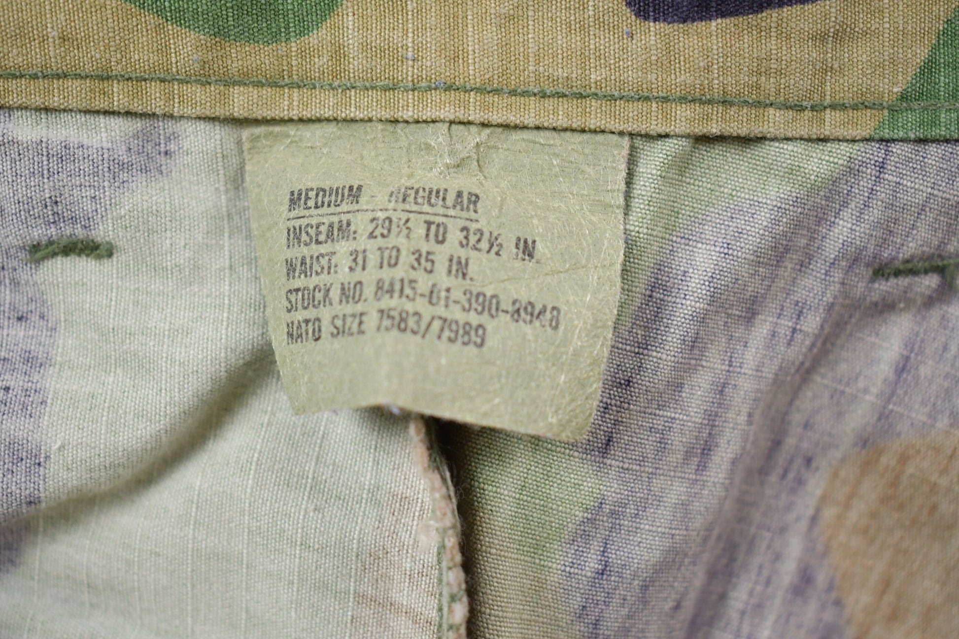 Vintage 2001 Army Military Camouflage Cargo Pants Size 32 x 31