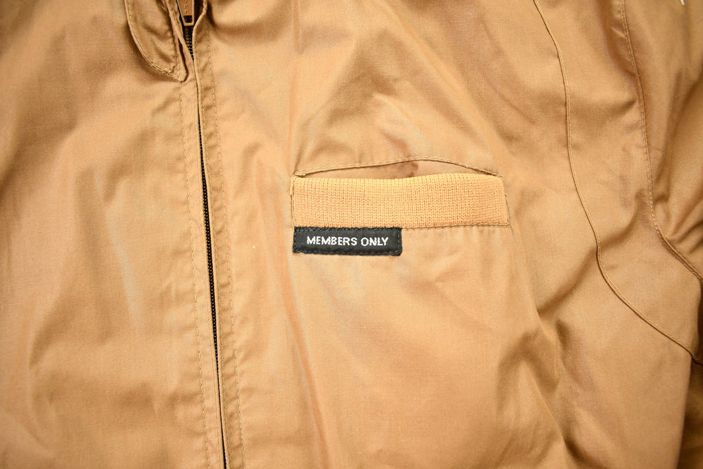 Vintage 1990s Members Only Brown Windbreaker Jacket