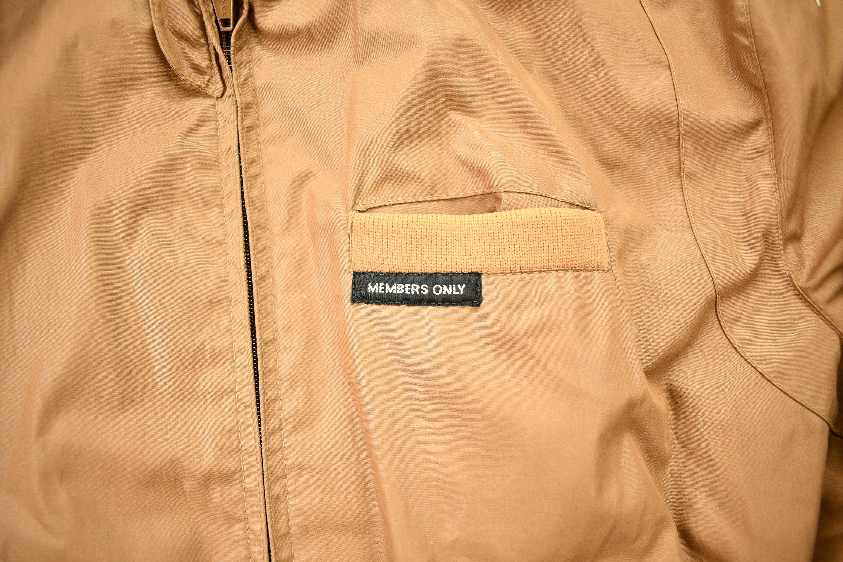 Vintage 1990s Members Only Brown Windbreaker Jacket