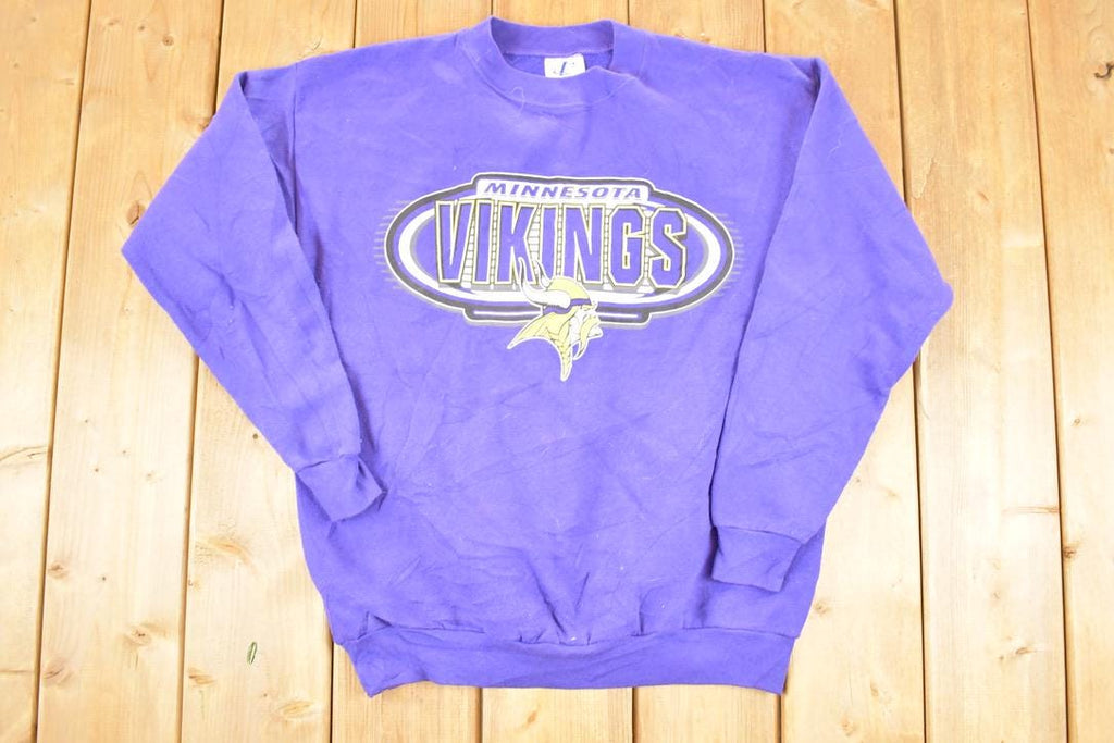 Vintage 1990s Minnesota Vikings NFL Logo Athletic Crewneck Sweatshirt Men's M