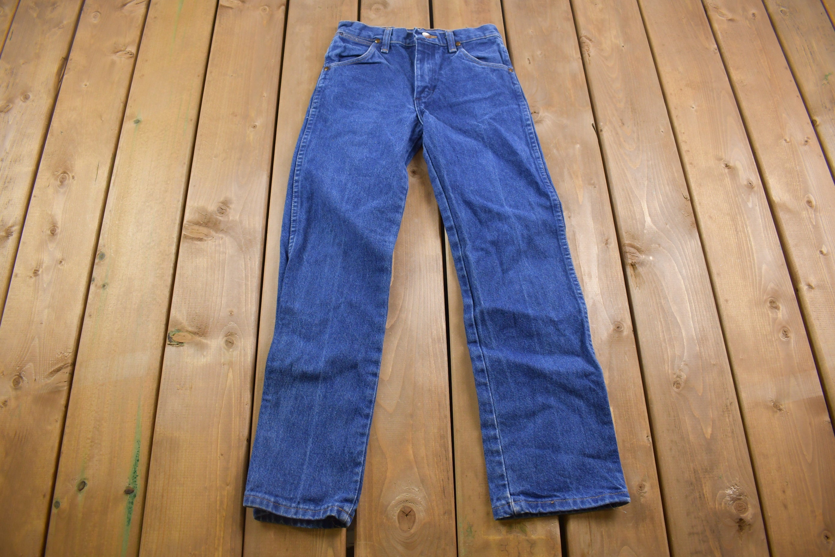 Vintage 1990's Wrangler Dark Blue Jeans 24 x 26