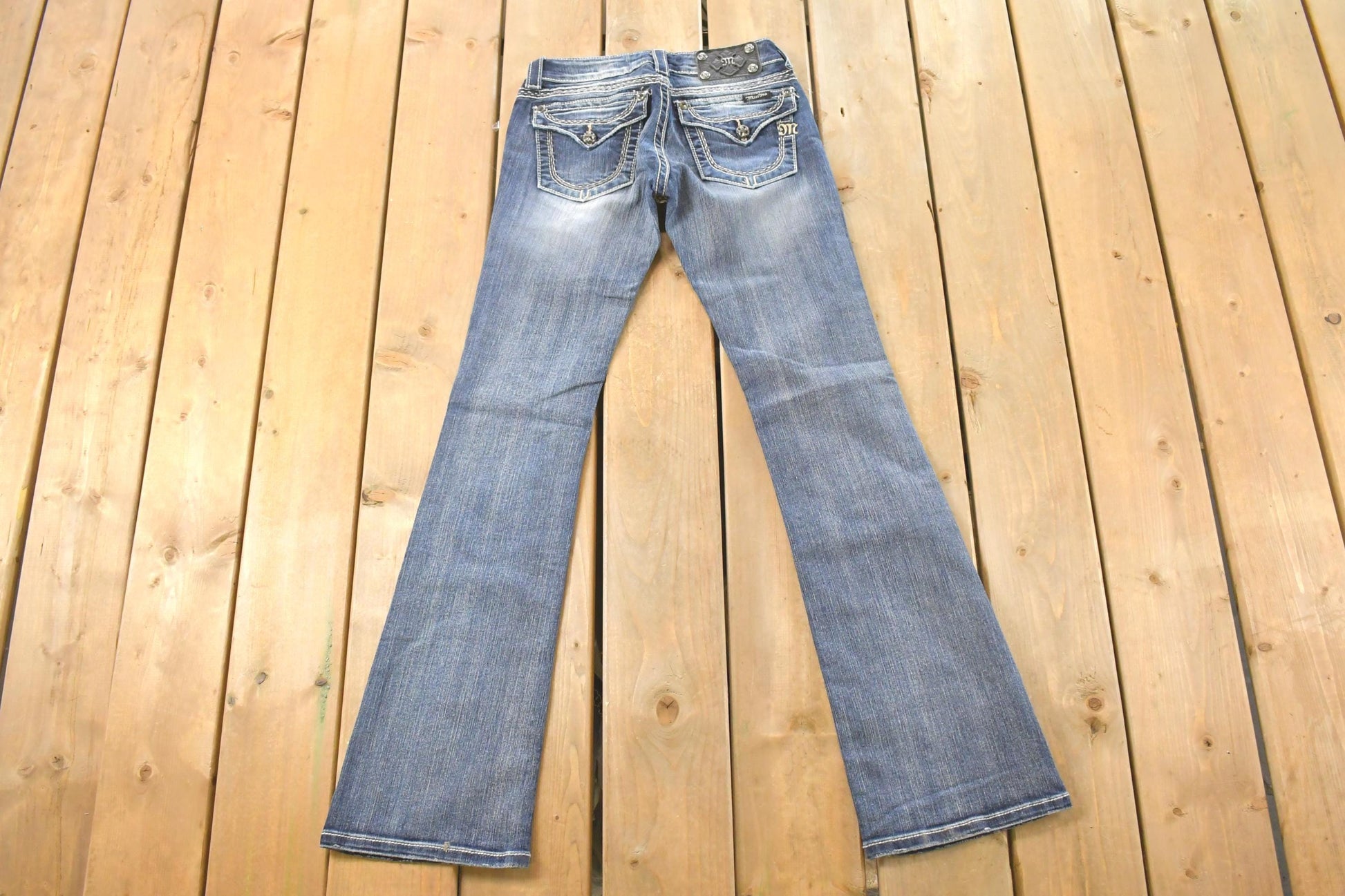 Vintage Y2K Miss Me Bedazzled Low Rise Jeans Women's Size 26x31