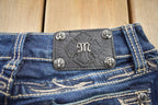Vintage Y2K Miss Me Bedazzled Low Rise Jeans Size 26x33