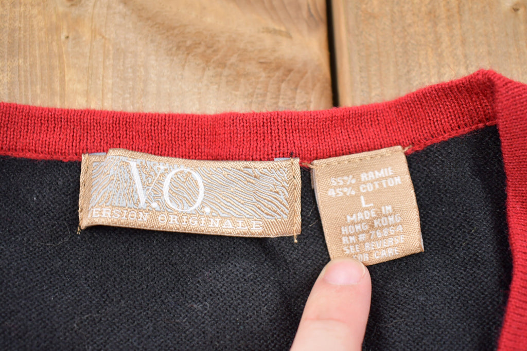 Vintage 1990s Version Originals Knitted Cardigan Sweater