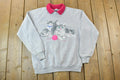 Vintage 1990s Kitten Collared Cute Cat Crewneck Sweater