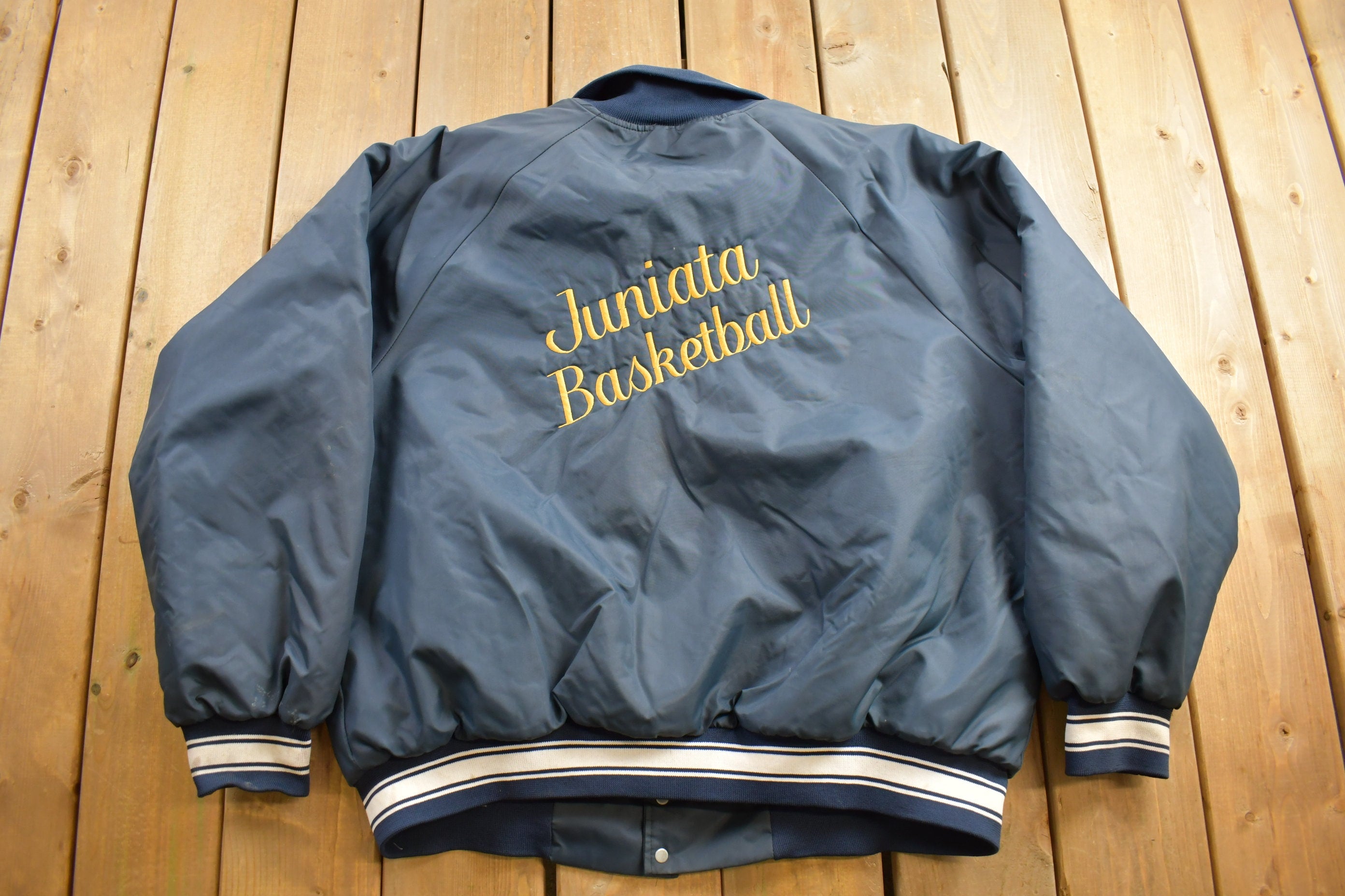 Vintage 1980s Hartwell Jackets Juniata Basketball Bomber Jacket