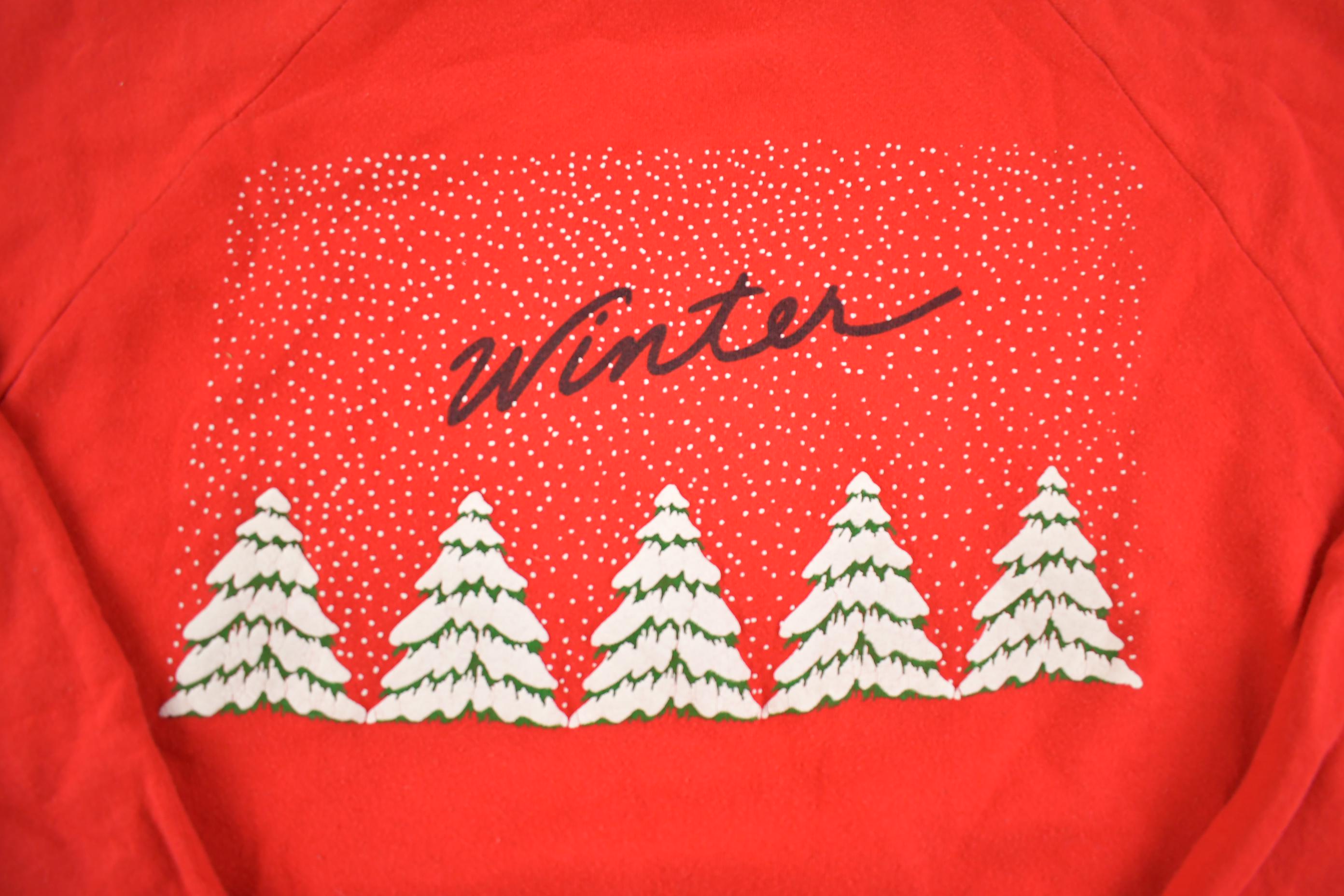 Vintage 1990s Cute Christmas Crewneck Sweater Made In USA