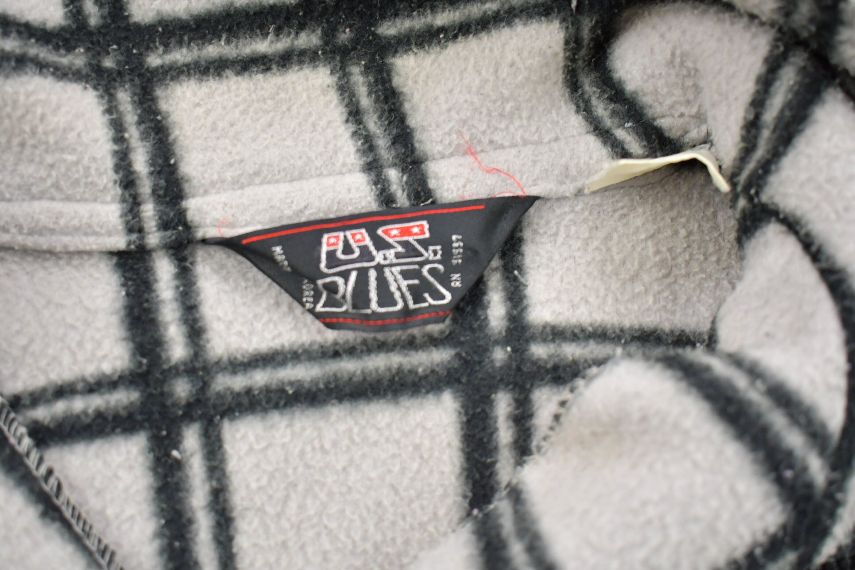 Vintage 1990s Plaid Fleece Quarter Zip Sweater