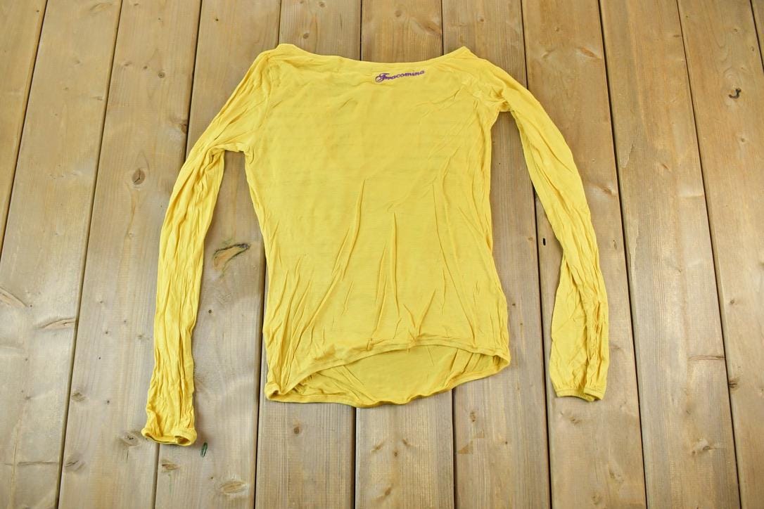 Women Vintage Vigos Y2K Yellow Hearts T-Shirt Vigoss Grunge Skull Print