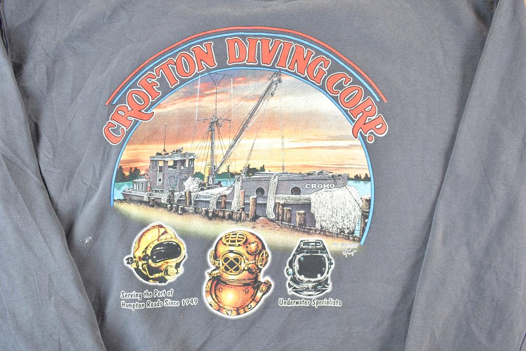 Vintage 1990s Crofton Diving Corp Souvenir Crewneck Sweatshirt