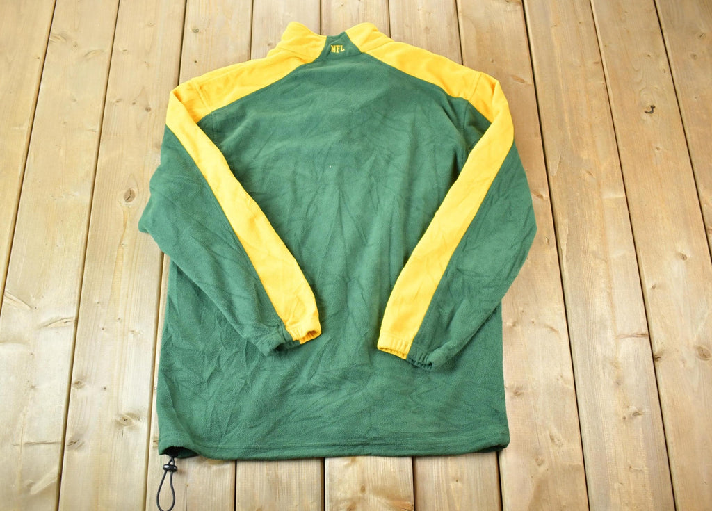 Vintage 1990s Green Bay Packers Quarter Zip Fleece Sweater