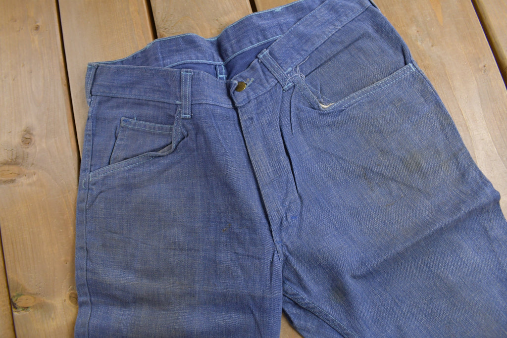 Vintage 1970s Bellbottoms Distressed Jeans Size 34 x 28