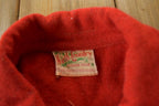 Vintage 1940s North Country Red Wool Button Up Shirt