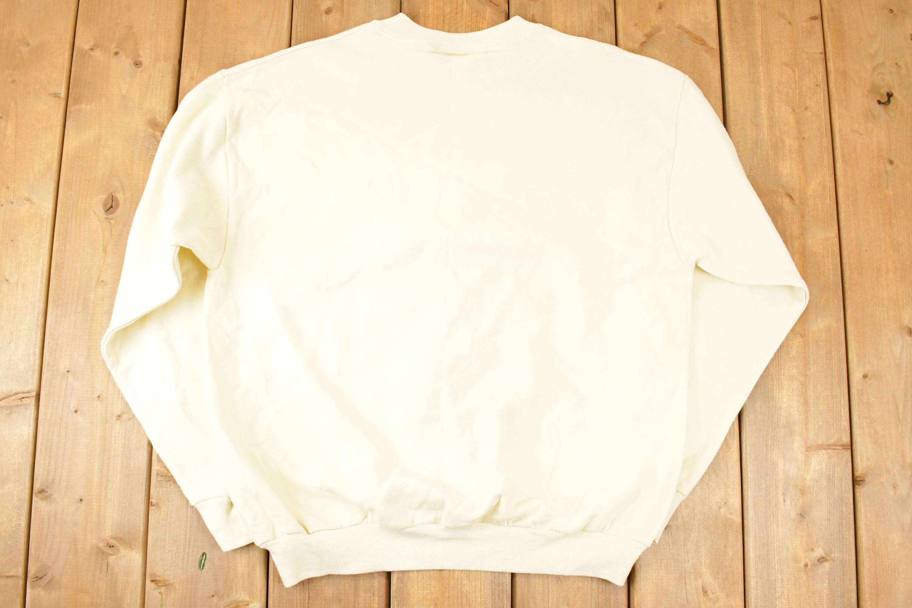 Vintage 1990s September Passage Deer Family Graphic Print Heavyweight Crewneck Sweatshirt Mens L