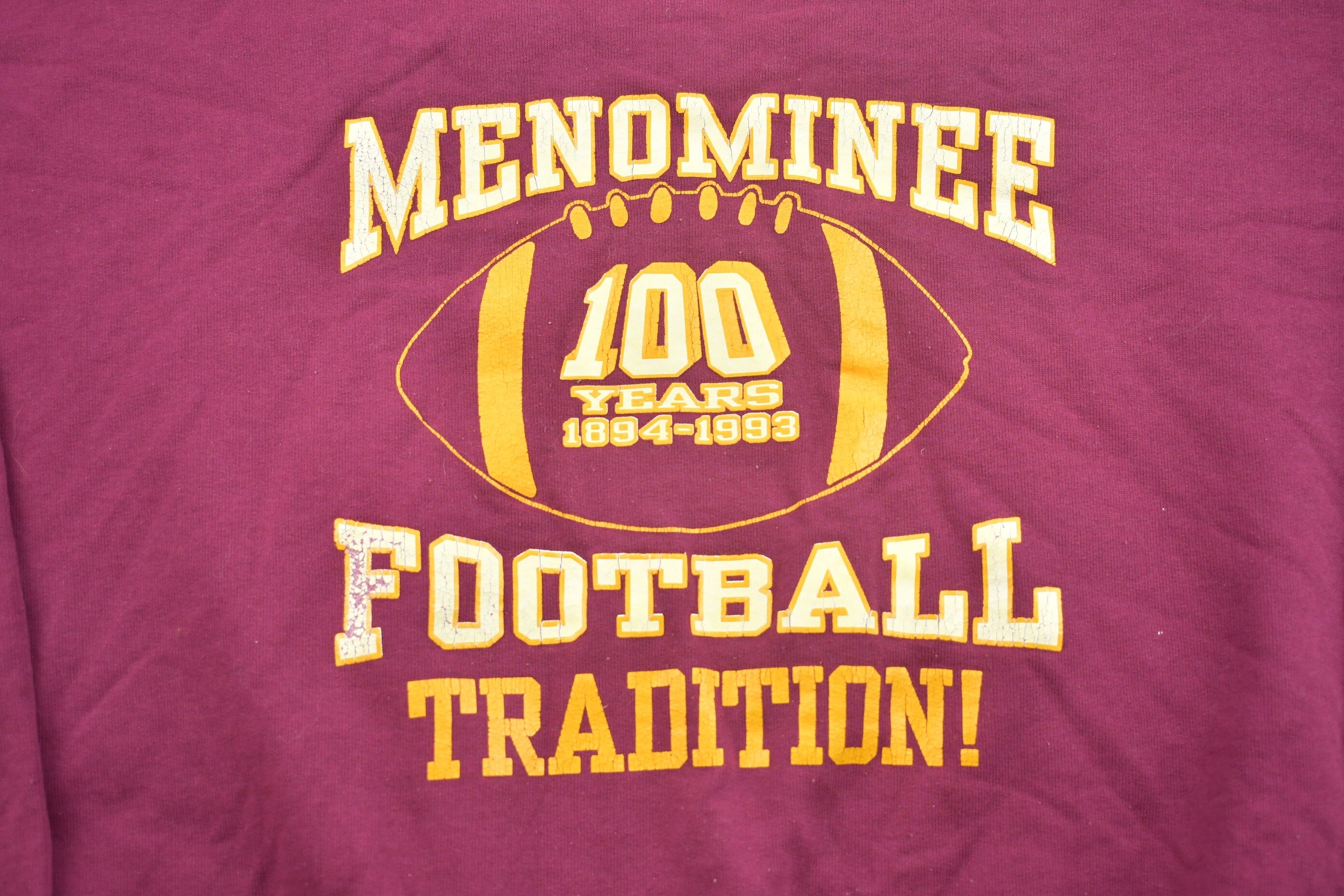Vintage 1990s Menominee Football Crewneck Sweatshirt