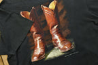 Vintage 90'S Cowboy Boots 3D Emblem T-Shirt