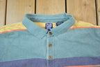 Vintage 1990s GAP Striped Quarter Button Up Shirt