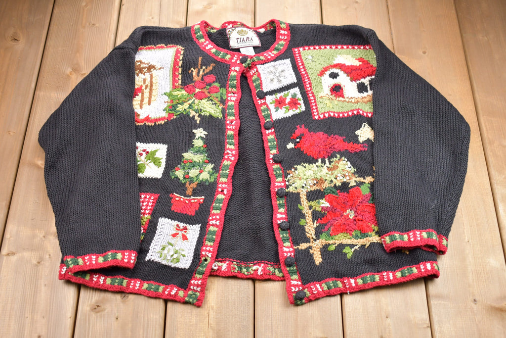 Vintage 1990s Tiara Bird Knitted Sweater