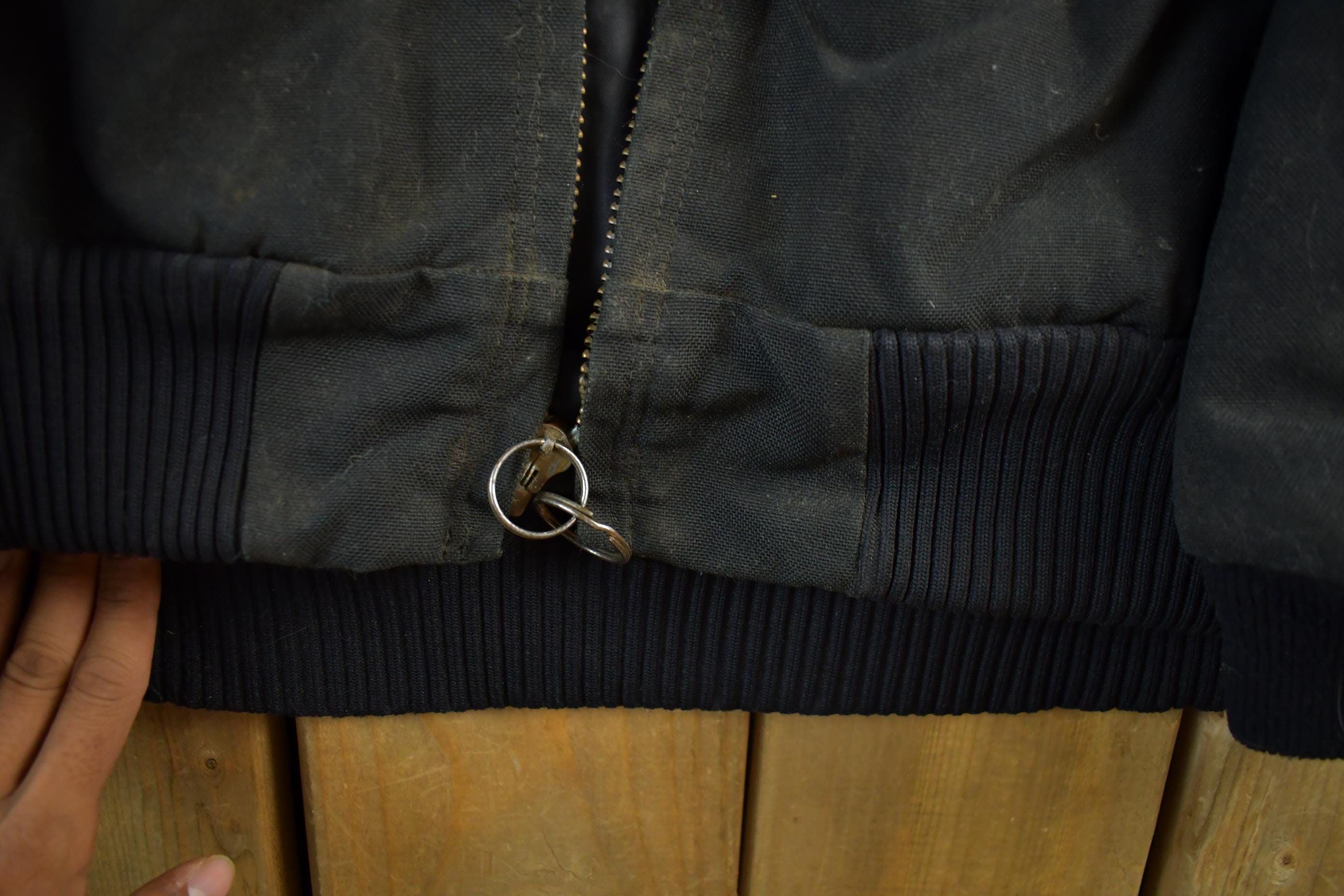 Vintage 1990s Distressed Carhartt Nylon Hooded Jacket Men's XL Tall