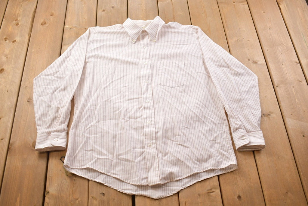 Vintage 1990s Gentlemens Wear House Striped Button Up Shirt
